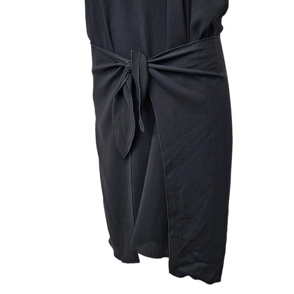 Aritzia Wilfred Womens Wrap Front Dress Black Size Small - Picture 3 of 9